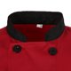 thumbnail image 5 of Hombres mujeres chaqueta de manga corta chaqueta de panadero chaqueta de trabajo cocina hotel Rojo Sunnimix abrigo de chef para hombres, 5 of 8