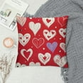 thumbnail image 2 of HENGT  Valentines Day Pillow Cover,White Hearts Decorations Holiday Farmhouse Decorative Pillow Case for Sofa Couch Decor, 2 of 5