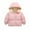 Pink, variant on TIHLMK Child Winter Coat Velvet Padded Jacket with Hooded Coat Kids Jacket Coat for Boys Girls