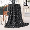 thumbnail image 4 of Black Gothic Astrology Symbol Pattern Blanket,Comfortable Soft Flannel Throw Blanket,All Season,Warm Lightweight Blankets for Sofa Bed Couch Living Room Chair,50"x60", 4 of 4