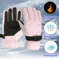 thumbnail image 6 of Otqutp Kids Winter Gloves Waterproof Snow Ski Gloves Thicken Warm Sport Mittens for 4-12 Years Boys Girls Children Cold Weather Outdoor Snowboard(White,4-8 Years), 6 of 8