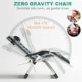 thumbnail image 3 of FICISOG Zero Gravity Chair, Outdoor Padded Lounge Chair with Side Table,Outdoor Reclining Chair,Sturdy & Comfortable,Supports up to 440lbs,Upgraded Mattress,Gray, 3 of 9