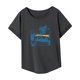 thumbnail image 4 of Camiseta de mujer de verano suave cuello redondo disfraz camisa de cuello redondo para mochilero M, 4 of 7
