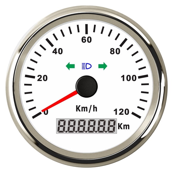 85mm GPS Speedometer 0-120KM/H 200kmh 0-120MPH 200MPH Left Right With Red Backlight For Ship Car Yacht ,Universal Compatibility