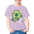 thumbnail image 3 of WOYY Girls St. Patrick's Day Short Sleeved T-Shirt Casual Graphic Tee for Kids, Sizes 3-14, 3 of 3