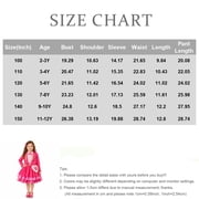 Guvpev Halloween Princess Costume for G'irl's, Pink Princess Dress with Jacket, Belt & Heart Bag, Halloween Cosplay Party Outfit & Fancy Dress Up