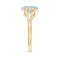 thumbnail image 3 of Angara Natural 1.5 Ct. Aquamarine with Diamond Classic Ring in 14K Yellow Gold for Women (Ring Size: 3), 3 of 10