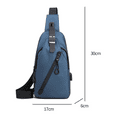 thumbnail image 2 of Bolso bandolera Levamdar para hombre, con puerto de carga USB, 2 of 5
