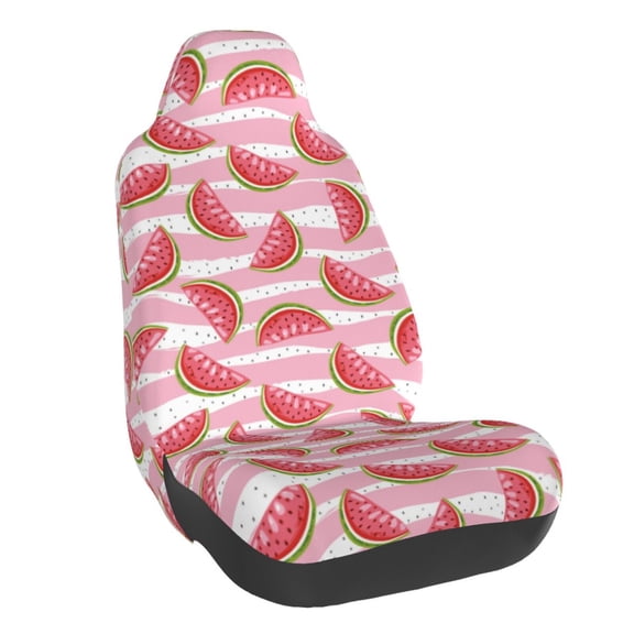 Fuzoiu Cute Watermelon Print Elastic Car Seat Covers, Seat Cover Protector,Universal Fit Interior Covers for Most Cars,Washable Seat Cover Non Slip for SUV,Sedan,Van