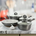 thumbnail image 6 of Gibson Home Hestonville 7 Piece Aluminum Nonstick Cookware Set in Grey with Bakelite Handles, 6 of 6