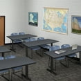 thumbnail image 2 of Cain 48" x 24" Training Table- Grey & 2 Zeng Stack Chairs- Blue, 2 of 7