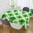 thumbnail image 5 of Coolnut St Patrick's Day Clover Tablecloth, Waterproof Washable Polyester Square Table Cover, Durable Tablecloth for Kitchen Dining Table Party Decor, 60"X 90", 5 of 7