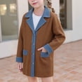thumbnail image 5 of Liyamei Girls Two Tone Denim Style Jacket with Lapel for Fall Casual Warm Wear, 5 of 6