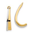 thumbnail image 1 of 14k Polished & Rhodium J-Hoop Earring Jackets XY659, 1 of 2