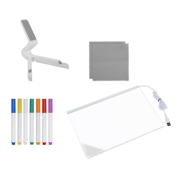 Tablero De Notas Con Tablero De Mensajes De Boda De Color, Tablero De Borrado En Seco Acrílico LED De Escritorio