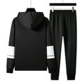 thumbnail image 5 of Letdown Men's Casual Athletic Tracksuit 2 Piece Outfits Full Zip Athletic Jogging Suit Sets Sport Sweat Suit Sports Outfits Sets (Black, S), 5 of 5