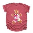 thumbnail image 5 of Gingerbread Polka Dot Patchwork Print - Women's Garment Dyed Graphic T-Shirt, 5 of 12