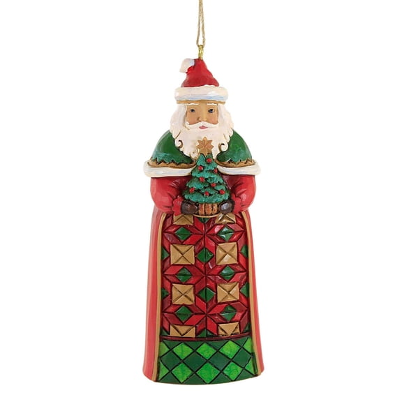 Santa with Tree Ornament