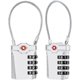 thumbnail image 1 of Luggage Locks, 2 Packs, 4-Digit Combination Lock Security Padlock Travel Lock, with 14cm Flexible Cable for Suitcase Luggage Backpack(Sliver), 1 of 5