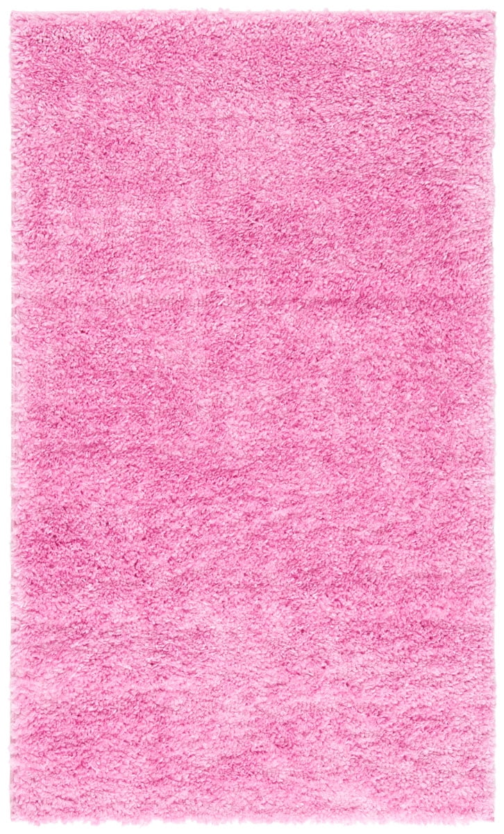 SAFAVIEH August Carlene Solid Plush Shag Area Rug, Pink, 2'3