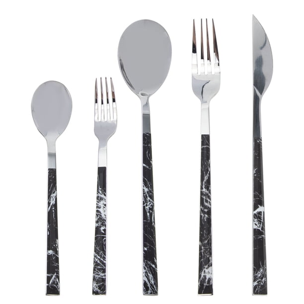 Cubiertos de cubiertos de cubiertos de cubiertos de acero inoxidable 5pcs Cutter Fork Spoon Utensilios