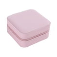 thumbnail image 1 of Caja de joyería, caja de almacenamiento de joyería, organizador de joyería portátil, estuche de almacenamiento de joyería para pendientes, collar, Rosa, 1 of 8