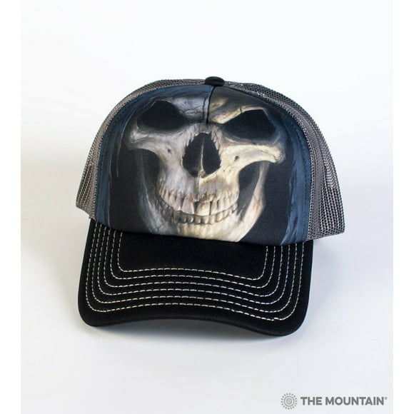 The Mountain BIG FACE DEATH Black Adult Unisex Foam Trucker Hat
