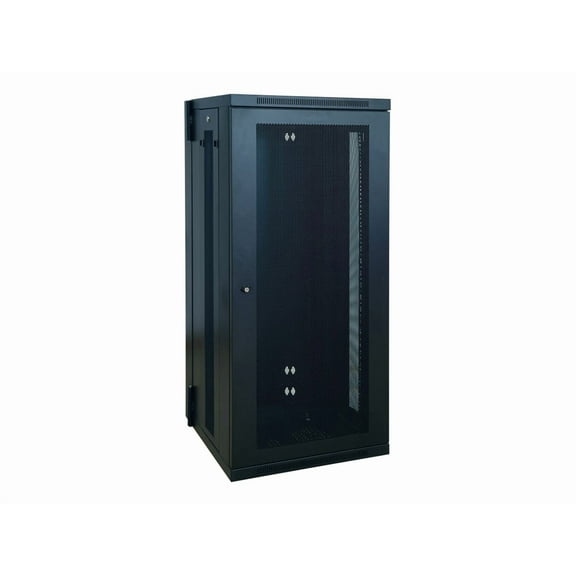 Eaton Tripp Lite Series 26U Wall Mount Rack Enclosure Server Cabinet Hinged w/ Door & Sides - Rack cabinet - wall mountable - black - 26U - 19"
