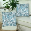 MKHERT Mermaid Fish And Flower Throw Pillowcase Pillow Cover Cushion Couver 18x18 inch, Set of 2