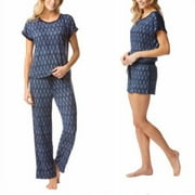 Lucky Brand Top Short and Pant Pajama Set - Dark Blue - S
