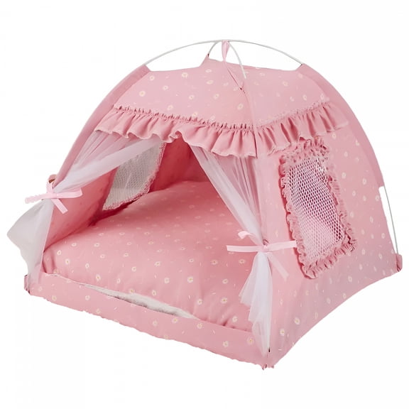 LAMIRO Cat Bed for Indoor Cats Small Dogs Bed House Summer Puppy Tent Bed Cave,Indoor Dog House,Cat Cave Bed