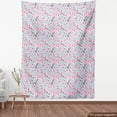 thumbnail image 3 of Cherry Blossom Sofa Upholstery Fabric by the Yard, Inspirational Seasonal Flower Garden Arrangement in Pastel Color, Decorative Fabric for  Home Accents, 3 Yards, Pale Blue Redwood Pink by Ambesonne, 3 of 4