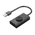 thumbnail image 1 of Cateissary Tarjeta de sonido externa USB Micrófono Auricular 2 en 1Con 3 puertos Salida Volumen Ajustable Accesorios de computadora para Windows Cables de audio/vídeo, 1 of 6