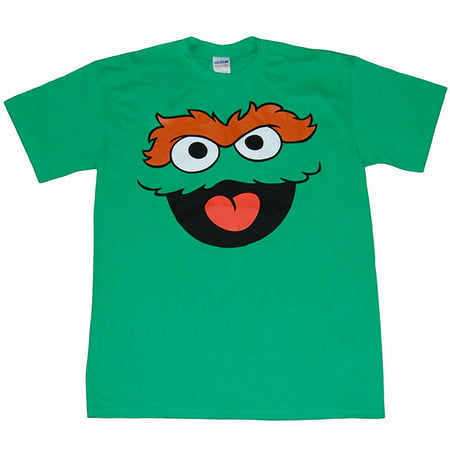 Sesame Street - Sesame Street Oscar The Grouch Face Youth Kids T-Shirt ...