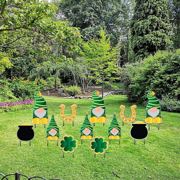 Victory Store St Patricks Day Gnome Outdoor Decorations Set 13762