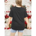 thumbnail image 6 of XCHQRTI Heart T Shirt for Women Plus Size Short Sleeve Shirt Grateful with Love Graphic Tee Oversized Valentine's Day Top, 6 of 7