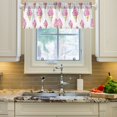 thumbnail image 2 of Yayeee Kitchen Valance Rod Pocket 54" x 18" Living Room Window Curtain, Pink Cartoon Ice Cream, 2 of 6