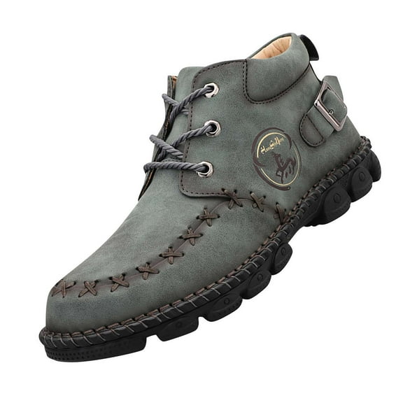 asdoklhq Men's Casual Shoes Wide Width On Clearance,Men's High-top Lace-up Casual Platform Hiking Shoes