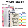 thumbnail image 2 of Bolsa De Carpeta Con Cremallera Carpeta A6 Rosa Flores, 2 of 5