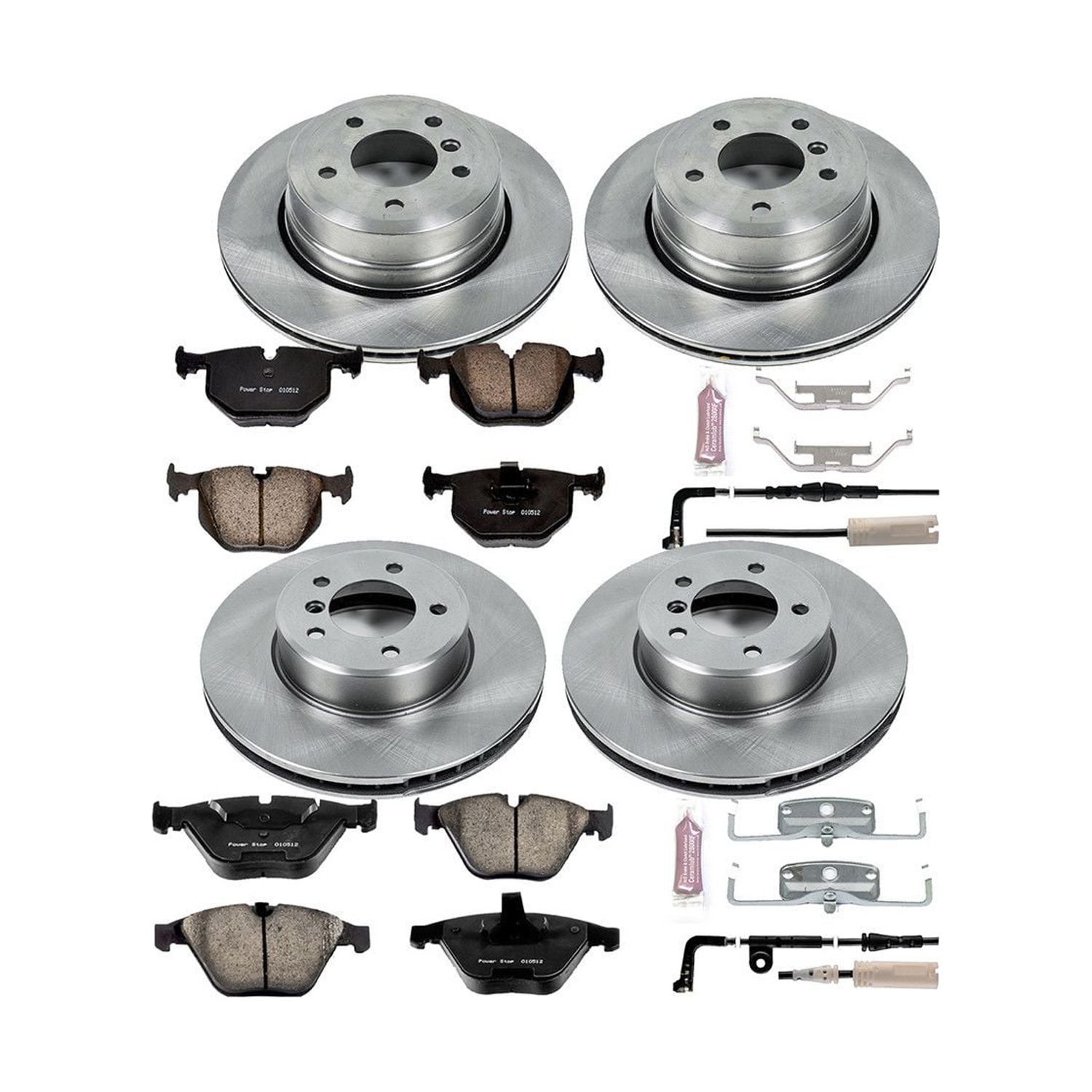 Power Stop Front and Rear Stock Replacement Brake Pad and Rotor Kit KOE5440