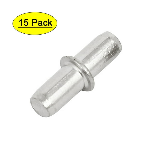 Wardrobe Shelf Support Pins Studs Pegs Silver Tone 5mmx19mm
