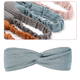 thumbnail image 3 of Diademas elásticas bohemias para niñas, turbante entrecruzado, diadema lisa, accesorios para el cabello Vintage para entrenamiento de Yoga, 3 of 5