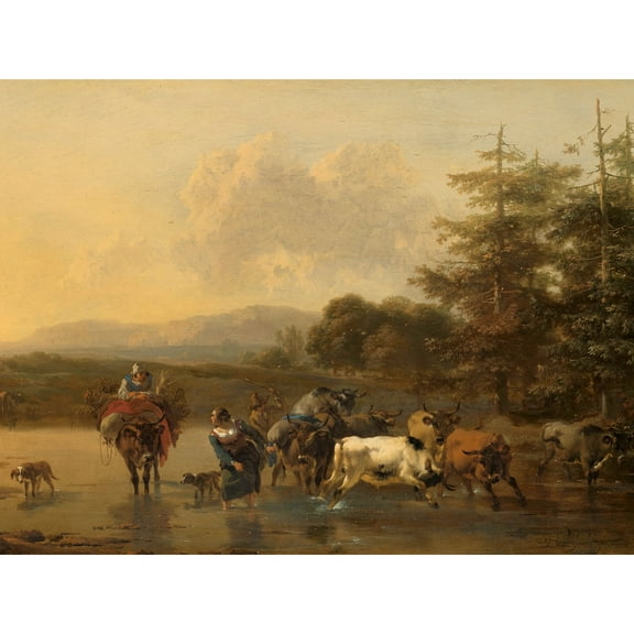 Berchem The Cattle Herd Countryside Painting Extra Large XL Wall Art Poster Print