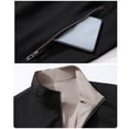 thumbnail image 4 of Annhoo Men Stand Collar Jacket Solid Color Zip Up Lightweight Comfy Outerwear Casual Dressy Work Business Coat, 4 of 8