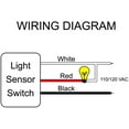 thumbnail image 7 of HQRP 120V Outdoor Light Sensor Photocell Dusk to Dawn Photoelectric Switch Hard-Wired Post Eye Light Control Incandescent Halogen Fluorescent LED, UL Listed, 7 of 7