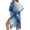 Blue Golden Marble, variant on American Flag Pattern Women's Oversized Cover Up Summer Cardigan Boho Beach Vacation Kimonos Loose Fit Open Front Cover Ups 2026