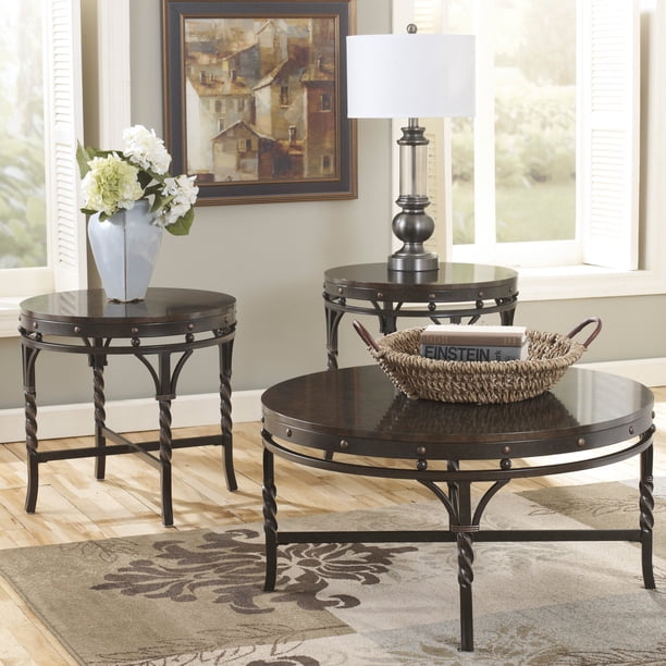 Signature Design By Ashley Brindleton Brown Occasional Table Set of 3