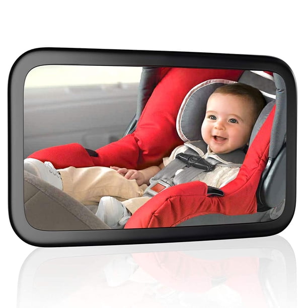 Espejo retrovisor para asiento trasero de cochecito de bebé, espejo retrovisor para asiento trasero de niño, espejo retrovisor para coche, espejo retrovisor para bebé, color negro, a prueba