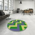 thumbnail image 3 of Ahgly Company Indoor Square Patterned Green Novelty Area Rugs, 3' Square, 3 of 6