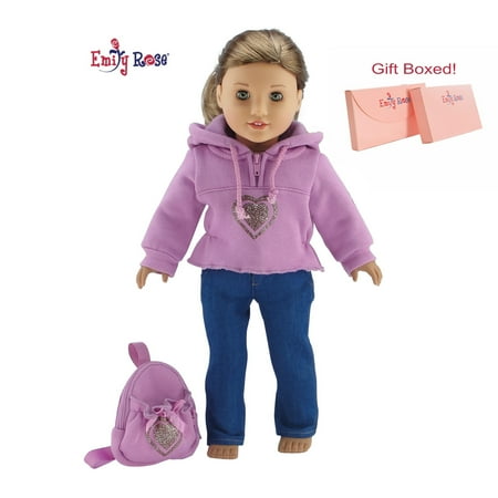 My Life As 18 Inch Doll Clothes Heart Hoodie Sweatshirt With